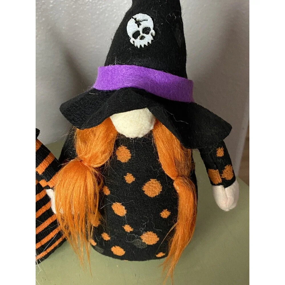 2 Gnomes Halloween Decorations for Home Indoor, 2 Gnomes Mr & Mrs Gnome Plush